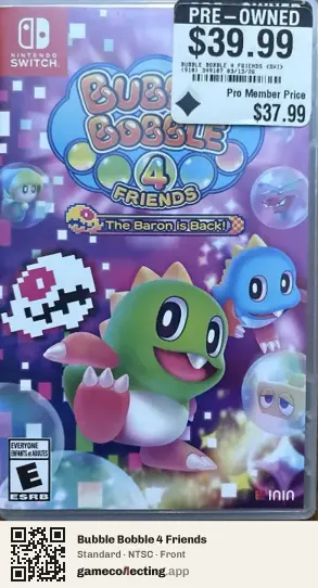 Bubble Bobble 4 Friends Nintendo Switch, NTSC box front