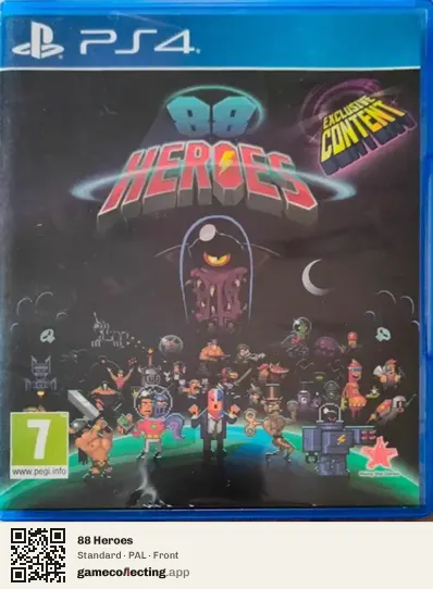 88 Heroes PlayStation 4, PAL box front