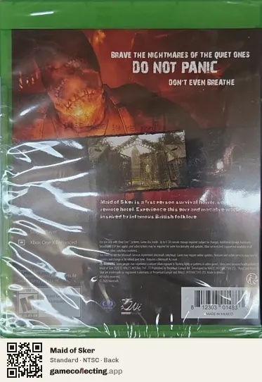 Maid of Sker Xbox One, NTSC box back