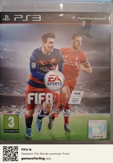 FIFA 16 PlayStation 3, Nordic countries box front