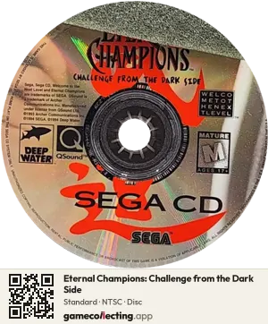 Eternal Champions: Challenge from the Dark Side Sega Mega-CD / Sega CD, NTSC disc
