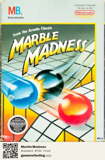 Marble Madness Nintendo Entertainment System, NTSC box front