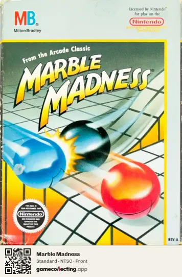 Marble Madness Nintendo Entertainment System, NTSC box front