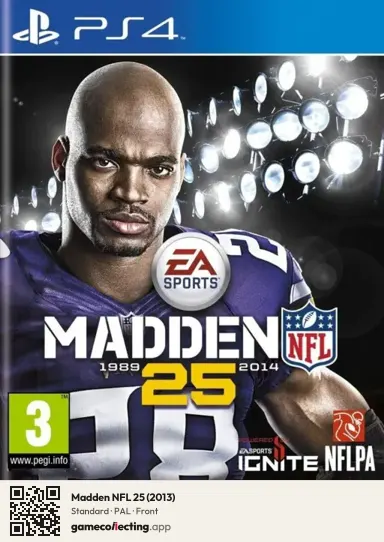 Madden NFL 25 (2013) PlayStation 4, PAL box front