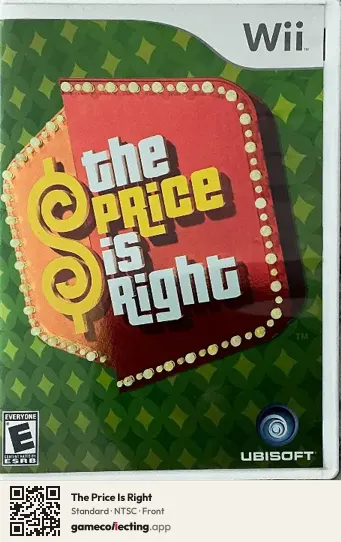 The Price Is Right Nintendo Wii, NTSC box front