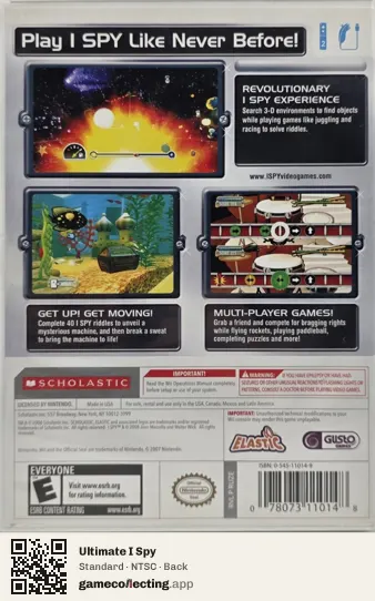 Ultimate I Spy Nintendo Wii, NTSC box back
