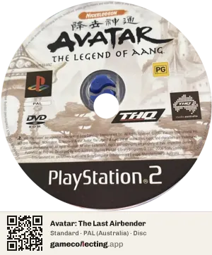 Avatar: The Last Airbender PlayStation 2, PAL disc