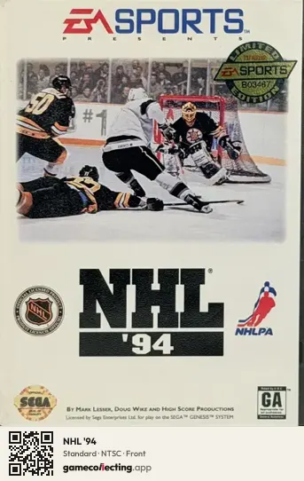 NHL '94 Sega Mega Drive / Genesis, NTSC box front