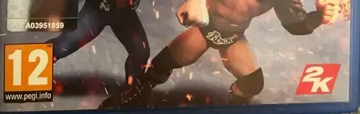 WWE 2K Battlegrounds, the PEGI square on its front