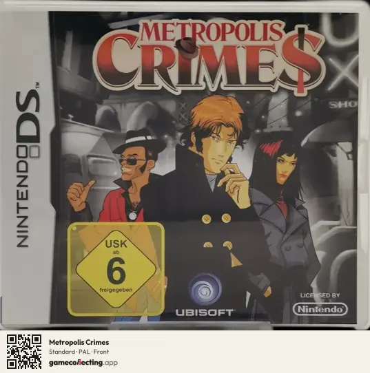 Metropolis Crimes Nintendo DS, PAL box front