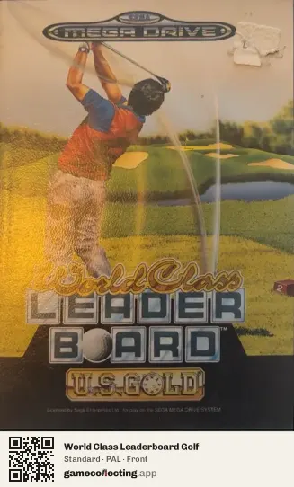 World Class Leaderboard Golf Sega Mega Drive / Genesis, PAL box front