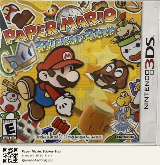 Paper Mario: Sticker Star Nintendo 3DS, NTSC box front