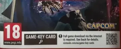 Devil May Cry 5, the USK square on its front