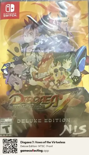 Disgaea 7: Vows of the Virtueless Nintendo Switch, NTSC box front