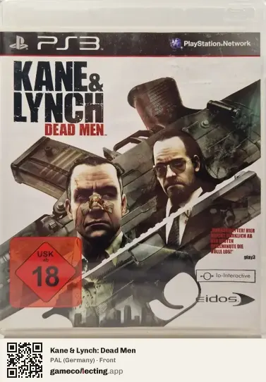 Kane & Lynch: Dead Men PlayStation 3, Germany box front