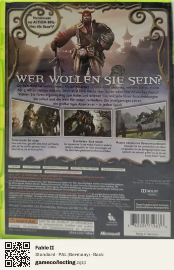 Fable II Xbox 360, Germany box back