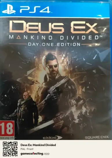 Deus Ex: Mankind Divided PlayStation 4, PAL box front