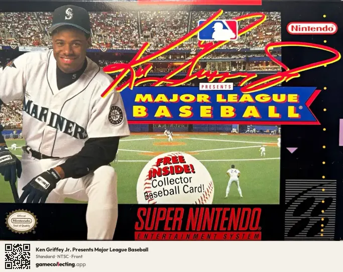 Ken Griffey Jr. Presents Major League Baseball Super Nintendo Entertainment System, NTSC box front