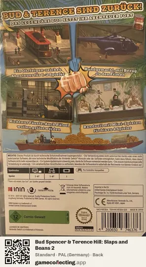 Bud Spencer & Terence Hill: Slaps and Beans 2 Nintendo Switch, Germany box back