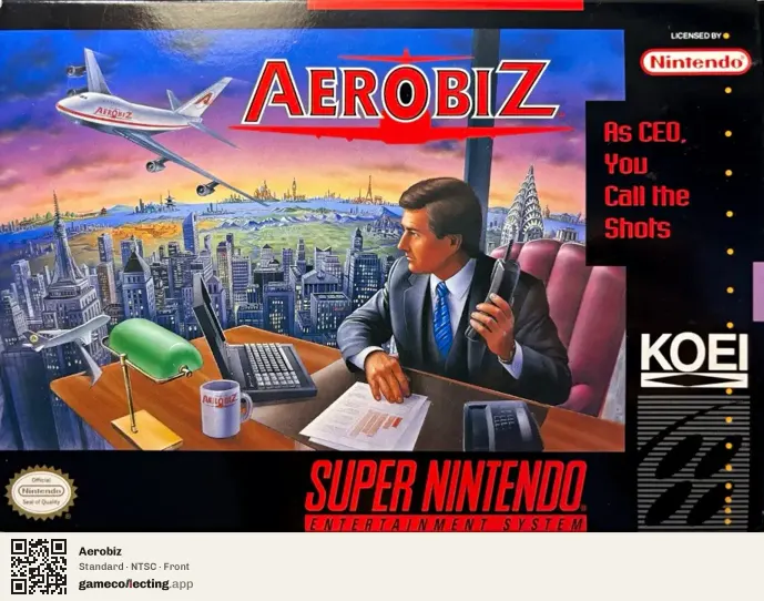 Aerobiz Super Nintendo Entertainment System, NTSC box front