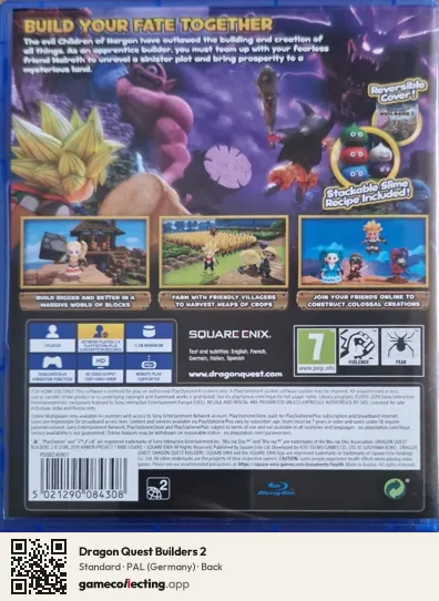 Dragon Quest Builders 2 PlayStation 4, Germany box back