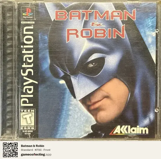 Batman & Robin PlayStation, NTSC box front