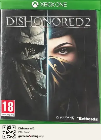 Dishonored 2 Xbox One, PAL box front