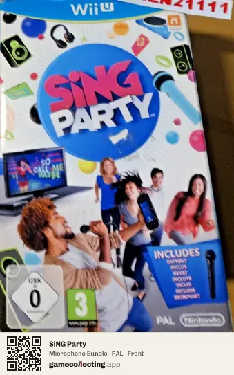 SiNG Party Nintendo Wii U, PAL box front