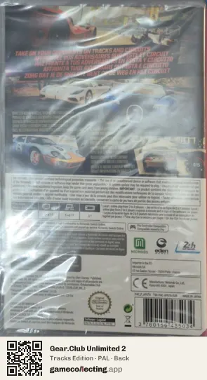 Gear.Club Unlimited 2 Nintendo Switch, PAL box back