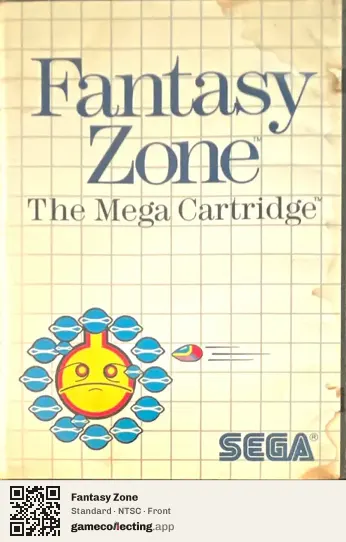 Fantasy Zone Sega Master System, NTSC box front