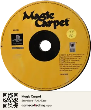 Magic Carpet PlayStation, PAL disc