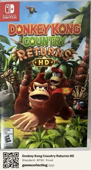 Donkey Kong Country Returns HD Nintendo Switch, NTSC box front