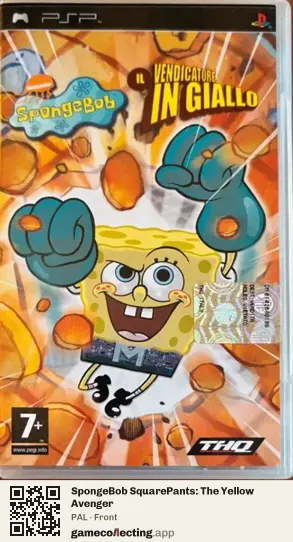 SpongeBob SquarePants: The Yellow Avenger PlayStation Portable, PAL box front