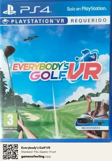 Everybody's Golf VR PlayStation 4, Spain box front