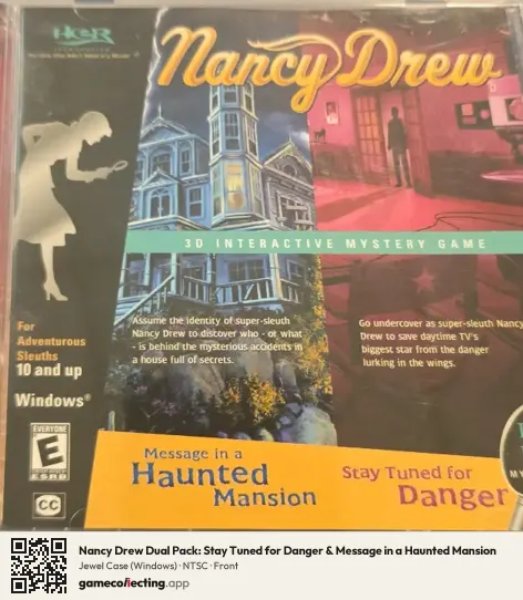 Nancy Drew Dual Pack: Stay Tuned for Danger & Message in a Haunted Mansion Computer, NTSC box front