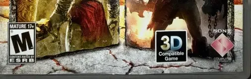 God of War: Origins Collection, the ESRB box on its front