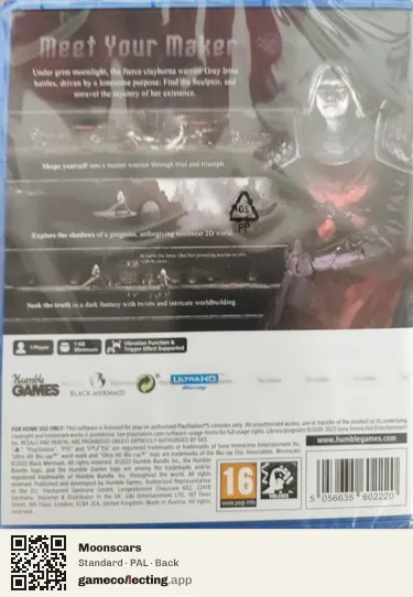 Moonscars PlayStation 5, PAL box back
