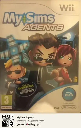 MySims Agents Nintendo Wii, Spain box front