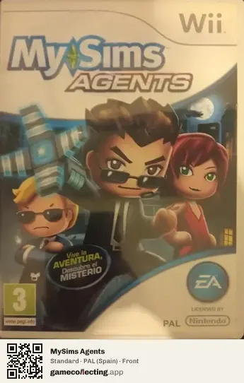 MySims Agents Nintendo Wii, Spain box front
