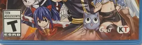 Fairy Tail, the ESRB box on its front