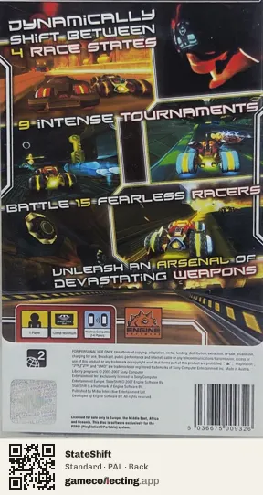 StateShift PlayStation Portable, PAL box back