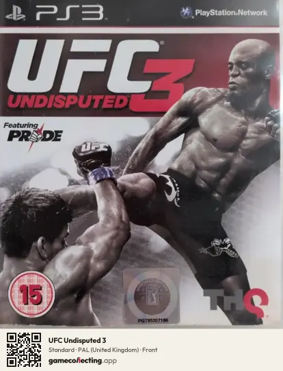UFC Undisputed 3 PlayStation 3, United Kingdom box front
