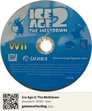 Ice Age 2: The Meltdown Nintendo Wii, NTSC disc