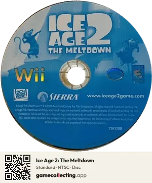 Ice Age 2: The Meltdown Nintendo Wii, NTSC disc