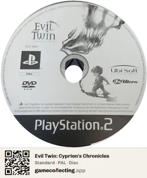 Evil Twin: Cyprien's Chronicles PlayStation 2, PAL disc