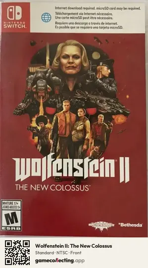 Wolfenstein II: The New Colossus Nintendo Switch, NTSC box front