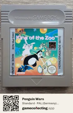 Penguin Wars Game Boy, PAL cartridge label