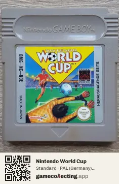 Nintendo World Cup Game Boy, PAL cartridge label