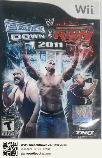 WWE SmackDown vs. Raw 2011 Nintendo Wii, NTSC box front