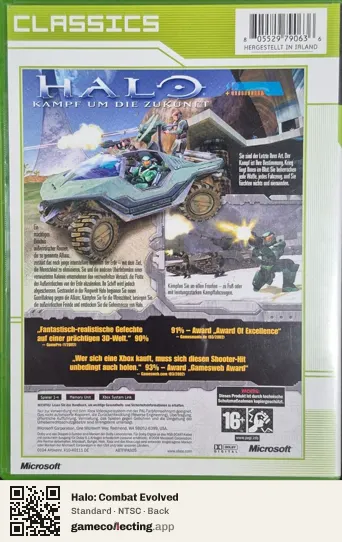 Halo: Combat Evolved Xbox, NTSC box back